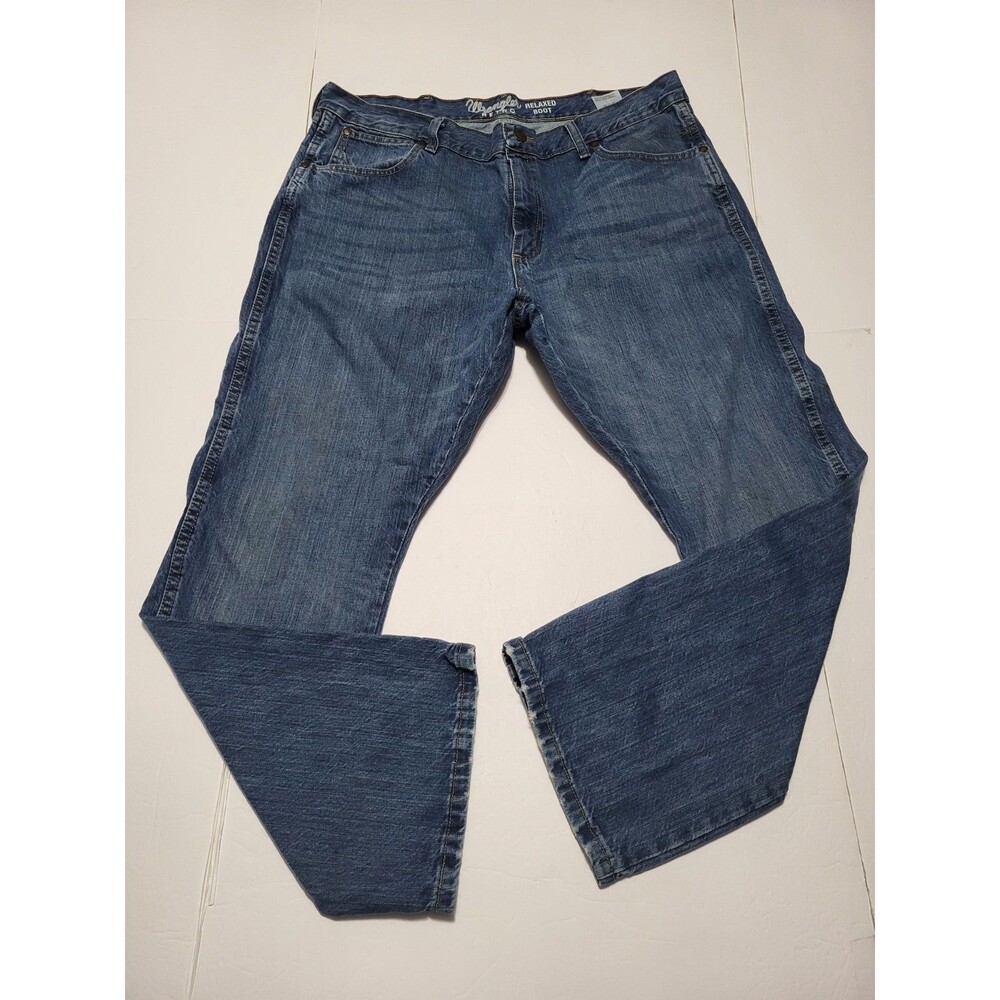 Wrangler Retro Relaxed Boot Jeans Mens 38x30 Medium Wash Blue Bootcut Denim